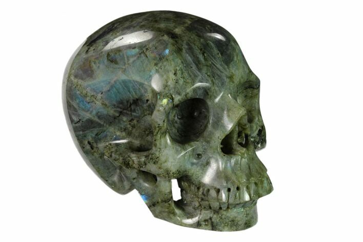 Realistic, Polished Labradorite Skull - Madagascar #151177